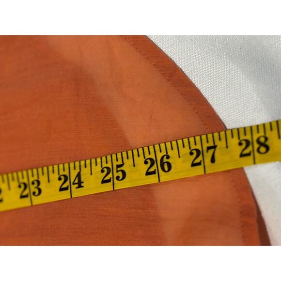 Liz Claiborne Womens coral Sz M Linen‎ feel light boho Top coastal career classy - Picture 6 of 6